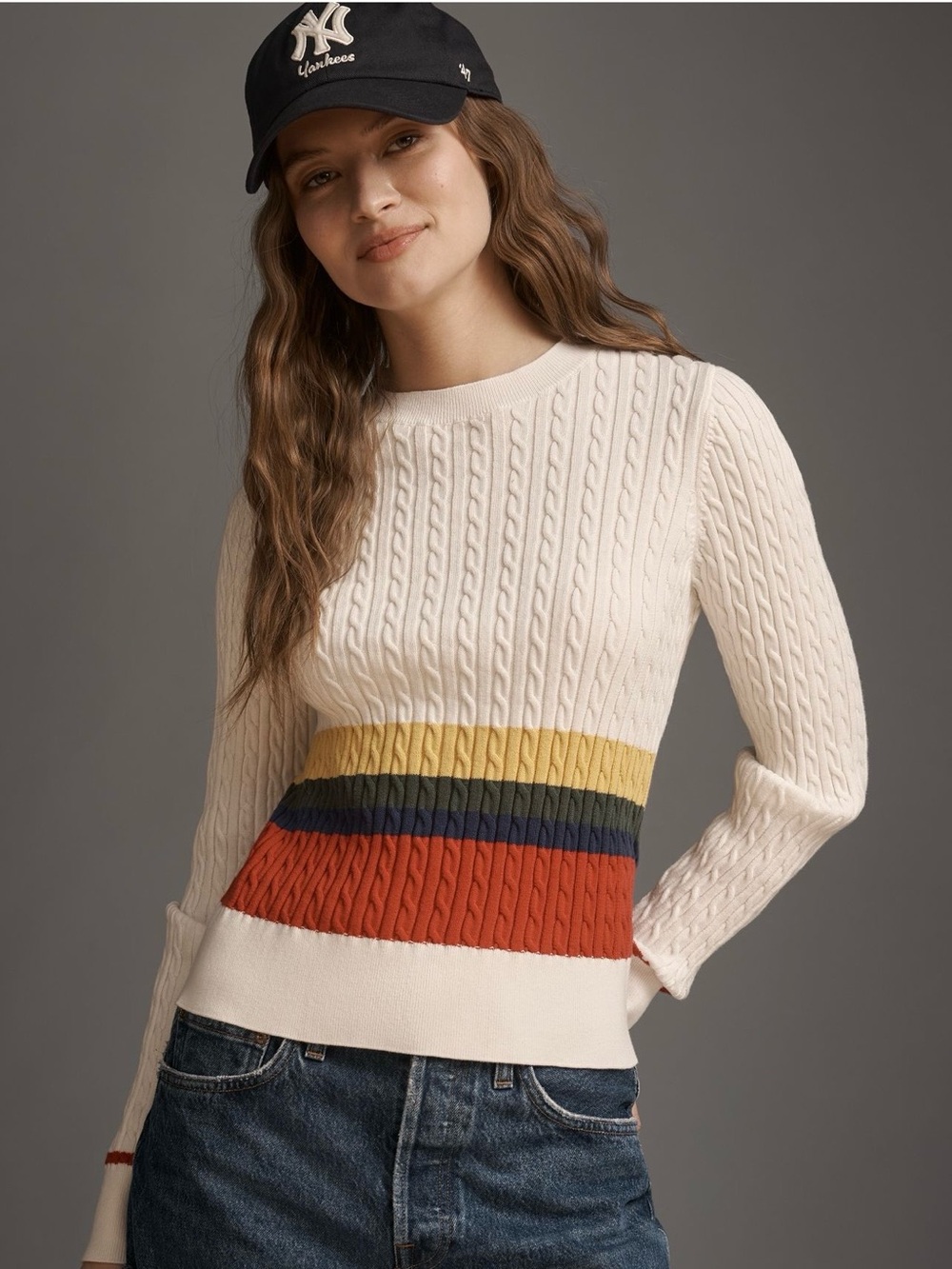 Rowing Blazers Cable-Knit Crewneck Pullover, size XS